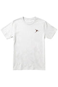Be The Salt white t-shirt front view with Repent Club bird logo, faith-based Christian apparel